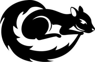Stylized Black Squirrel Art for Tattoos and Designs vector