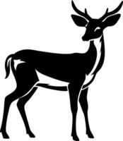Elegant Deer Silhouette Illustration for Nature Art and Design Projects vector