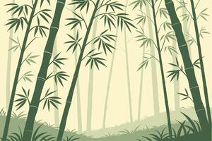 Lush Bamboo Forest Illustration for Backgrounds and Design Projects vector