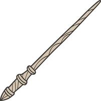 Elegant Magic Wand Illustration for Fantasy Art and Design Projects vector