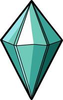 Blue Crystal Gemstone Illustration for Design and Art Projects vector