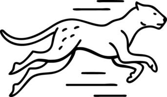 Cheetah in Motion for Wildlife Art and Design Projects vector
