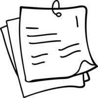 Simple Sketch of Hanging Documents for Office and Educational Use vector