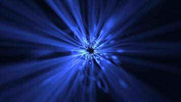 Digital data flow motion background animation with a stream of flowing blue fiber optic light data nodes and particles. This modern technology background is full HD and a seamless loop. video