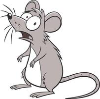 Surprised Cartoon Mouse Illustration for Kids' Projects and Animation vector