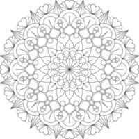 Mandala artwork with floral and geometric elements for creative projects vector