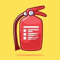 Fire extinguisher for fireman in the street illustration in 2d cartoon style with simple shape. perfect for design asset or sticker with theme fire fighter vector