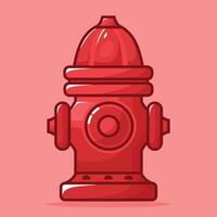 Hydrant for fireman in the street illustration in 2d cartoon style with simple shape. perfect for design asset or sticker with theme fire fighter vector