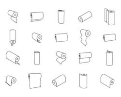 Textile roll icon Paper tube illustration design for kitchen cleaning towel, carpet, scroll whatman, fabric. vector