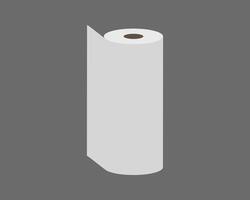 Clean and minimalist illustration of a roll of paper, perfect for concepts of hygiene, cleanliness, or new beginnings. vector