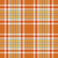 Vibrant autumnal plaid pattern in warm oranges, yellows, and creams. Perfect for fallthemed designs, textile prints, or website backgrounds. vector