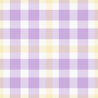 Pastel purple and yellow gingham pattern. Perfect for backgrounds, textiles, and websites. Soft, calming design evokes feelings of comfort and serenity. vector