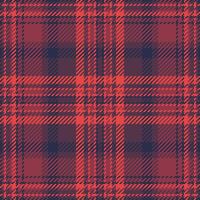 Intricate red and navy plaid pattern, ideal for textile design, fashion, and website backgrounds. A timeless texture evoking warmth and tradition. Perfect for fall or winter themes. vector