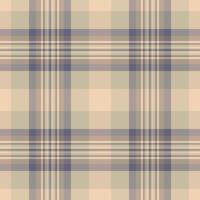 1960s textile texture check, king background tartan seamless. Tidy pattern fabric plaid in pastel and light colors. vector
