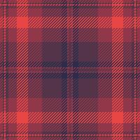 Stylish red and burgundy plaid pattern. Perfect for textile design, website backgrounds, or autumnal themed projects. This seamless texture offers a sophisticated and warm visual appeal. vector