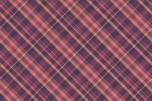 Home tartan fabric, panjabi textile texture background. Faded plaid pattern check seamless in pink and red colors. vector