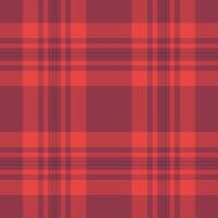 Designer check fabric background, advertisement tartan plaid pattern. String textile texture seamless in red and pink colors. vector