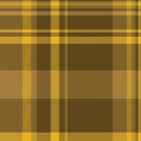 Delicate plaid background , trim seamless textile texture. Gift card fabric check pattern tartan in amber color. vector