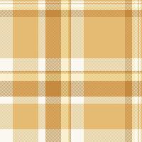 1940s textile tartan background, buffalo seamless plaid pattern. Lovely fabric texture check in amber and sea shell colors. vector