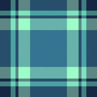 Lumberjack texture check tartan, collection fabric background seamless. Repeating plaid pattern textile in cyan and dark colors. vector