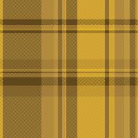 Mexican texture pattern, ethnic textile seamless background. Tweed plaid check tartan fabric in amber color. vector