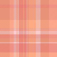 Dimensional pattern texture check, king textile fabric. Graceful plaid tartan seamless background in red and dark salmon colors. vector