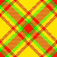 Yuletide plaid fabric texture, down seamless check. Amazing tartan pattern background textile in bright and radioactive colors. vector