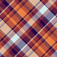 Attire tartan pattern , scottish seamless fabric plaid. Damask textile texture background check in red and orange colors. vector