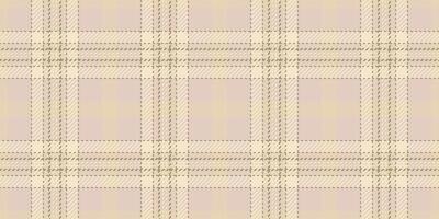 Subtle neutral plaid pattern in beige and taupe tones. Perfect for backgrounds, textile designs, or website templates. Elegant and versatile, this seamless texture evokes warmth and sophistication. vector