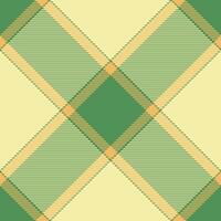 Elegant green and beige plaid pattern. Perfect for textile design, wrapping paper, or background textures. This geometric design offers a sophisticated and timeless aesthetic. vector