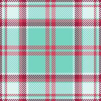Seamless pastel plaid pattern in teal, pink, and white. Perfect for textile designs, fashion, websites, and more. This cheerful, repeating texture evokes a sense of warmth and comfort. vector