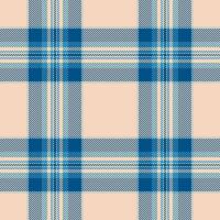 Fancy texture tartan plaid, 1960s fabric pattern. Up check seamless background textile in cyan and light colors. vector