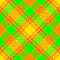 Poncho textile texture plaid, self seamless fabric. Other tartan background pattern check in bright and dark orange colors. vector