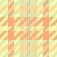 Soft pastel plaid pattern in peach, yellow, and mint green. Ideal for textile design, scrapbooking, website backgrounds, or any project needing a gentle, calming aesthetic. vector