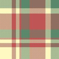 Elegant red, green, and cream plaid pattern. Perfect for textile design, apparel, or seasonal projects. Subtle texture and muted color palette creates a sophisticated and versatile image. vector