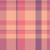 Designer fabric texture tartan, self seamless plaid check. Graphical background pattern textile in red and orange colors. vector