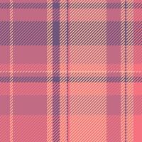 Internet check plaid seamless, woman texture tartan fabric. Handkerchief background pattern textile in red and orange colors. vector