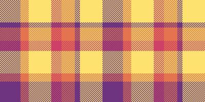 Interior fabric tartan , real background pattern plaid. Asymmetric texture textile seamless check in red and yellow colors. vector