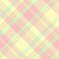 Panel background plaid seamless, sixties textile check fabric. Proud pattern texture tartan in light color. vector