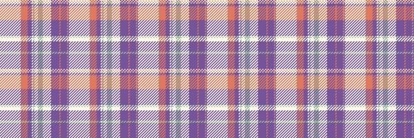 Sketch fabric background textile, bed pattern check. Pop seamless tartan plaid texture in violet and old lace colors. vector