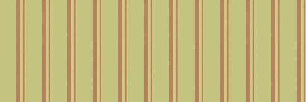 Stationary stripe pattern fabric, sage lines texture vertical. Craft seamless textile background in lime and red colors. vector