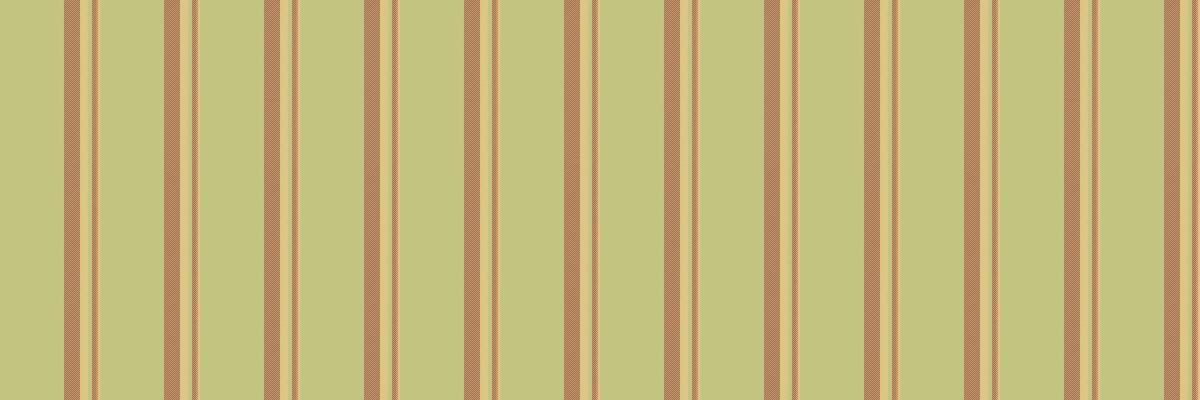Stationary stripe pattern fabric, sage lines texture vertical. Craft seamless textile background in lime and red colors.