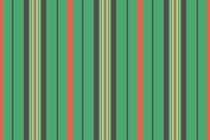 Product lines texture pattern, serene vertical stripe fabric. Menu textile seamless background in green and red colors. vector