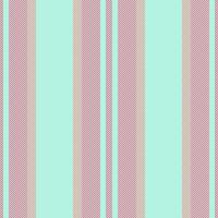 Online vertical textile texture, primary seamless stripe background. Pink lines pattern fabric in red and light colors. vector