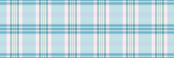 Card tartan background, mid plaid check pattern. Tissue texture seamless fabric textile in cyan and old lace colors. vector