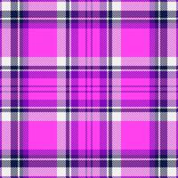 Fade check seamless plaid, size texture fabric background. Surface textile tartan pattern in magenta and white colors. vector