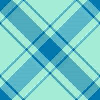 Independence day fabric texture pattern, faded seamless textile tartan. Template plaid check background in teal and cyan colors. vector