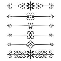 Hand-Drawn Line Borders and Decorative Divider Set vector