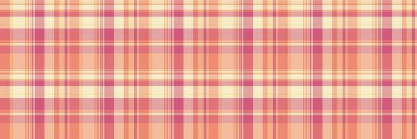 Faded check plaid pattern, 30s seamless textile texture. Template fabric tartan background in red and orange colors. vector