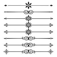 Ornamental Line Dividers for Invitations and Design vector
